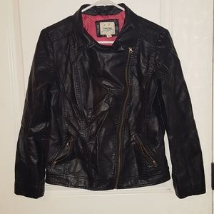 Girls Faux Leather Jacket